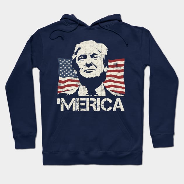 Donald Trump Merica Hoodie by Designkix